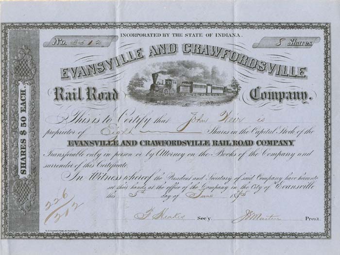 Evansville and Crawfordsville Railroad Co.